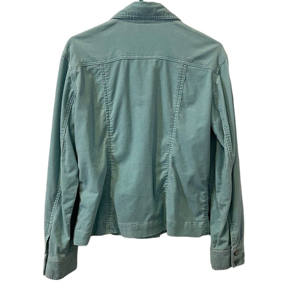 CHICO'S TEAL Corduroy Button Front JACKET SIZE 1 (S/8) - Picture 8 of 8